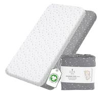 Lilly B. Copripiumino in cotone biologico GOTS 2 lenzuolo con angoli 70 x 140, compatibile Next2me, Snuzpod e tutti i letti da comodino, mini culla fino a 140 x 70 cm, set di 2 lenzuola.