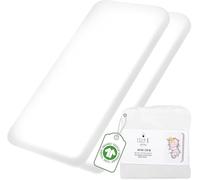 Lilly Belly CloudSoft, lenzuola con angoli in 100% cotone biologico per culla Next to me, bianco fresco di lusso per lettini da 60 x 120 cm (colore bianco), ideali come lenzuola per lettino da 120 x