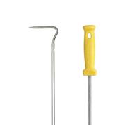 Lilly Codroipo Gancio bucapizza in acciaio inossidabile 100% h. 135 cm. per pizze, J-forma, giallo, senza finitura, montaggio a soffitto, min. 0.5 kg, per metallo e mattone