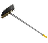 Lilly Codroipo Spazzola Doppia Inox-Ottone H. 110 Cm. con Raschietto Alluminio