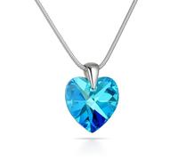 LILLY MARIE Collana In Argento Per Donna Con Pendente A Cuore Di Colore Blu