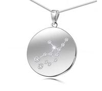 LILLY MARIE Collana In Argento Sterling Con Lunghezza Regolabile E Pendente Vergine