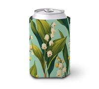 Lilly of the Valley - Custodia per lattine di birra, stile vintage, per raffreddare la birra, morbida e isolata, per feste, spiaggia, eventi a casa