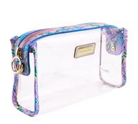 Lilly Pulitzer Astuccio trasparente con cerniera, grazioso astuccio per adulti, borsa da viaggio per articoli da toeletta, piccola borsa per forniture, trucco o articoli da toeletta (fuga segreta),
