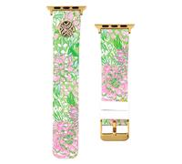 Lilly Pulitzer Silicone Apple Watch Band per donne dimensioni per adattarsi a smartwatch da 38 mm e 40 mm compatibili con Apple Watch Series 1-6 e SE