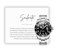 Lilly Rocket Regalo di anniversario per lui, regalo di anima gemella, set regalo di lusso, orologio da uomo, regalo di compleanno, regalo da parte della moglie, regalo personalizzato, Stile orologio