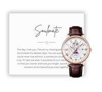 Lilly Rocket Regalo di anniversario per lui, regalo di anima gemella, set regalo di lusso, orologio da uomo, regalo di compleanno, regalo da parte della moglie, regalo personalizzato, Orologio Stile