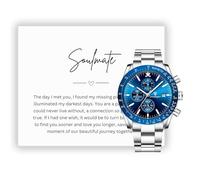 Lilly Rocket Regalo di anniversario per lui, regalo di anima gemella, set regalo di lusso, orologio da uomo, regalo di compleanno, regalo da parte della moglie, regalo personalizzato, Orologio Stile