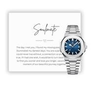 Lilly Rocket Regalo di anniversario per lui, regalo di anima gemella, set regalo di lusso, orologio da uomo, regalo di compleanno, regalo da parte della moglie, regalo personalizzato, Stile orologio