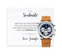 Lilly Rocket To My Soulmate - Set regalo di lusso per anima gemella, regalo per anniversario, San Valentino, orologio per marito, fidanzato, moglie o fidanzata, Guarda l'opzione cinque, Classico