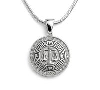 LillyMarie Collana Donna Segno Zodiacale Bilancia Argento 925 Stile Elegante