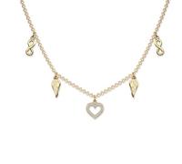 LillyMarie Collana In Oro Con Ciondoli A Forma Di Cuore E Ali Per Donne