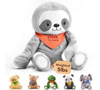 Lilly's Love Peluche ponderato, 2,3 kg, peluche sensoriale per bambini e adulti, lavabile in lavatrice con interno rimovibile, animale di peluche calmante ponderato per l'ansia, Stevie il bradipo