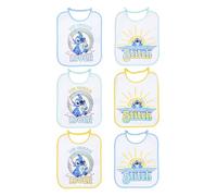 Lilo and Stitch Bimba Bimbo SET 6 Bavaglino 27x22.5cm (Blu,Taglia unica)