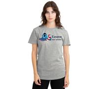 Lilo and Stitch Lilo Stitch Leave Me Alone Ladies T Shirt, Grigio (Athletic Heather), XL Donna