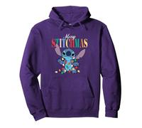 Lilo And Stitch Merry Stitchmas Felpa con Cappuccio, Unisex per adulti, Viola, XXL