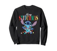 Lilo And Stitch Merry Stitchmas Felpa, Unisex per adulti, Nero, XXL