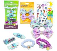 Lilo and Stitch - Set di accessori per capelli con fiocchi, elastici per capelli, mollette, elastici per capelli, adesivi e altro ancora, accessori per punto per ragazze e bambini