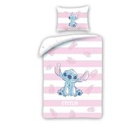 LILO e STITCH - Set di biancheria da letto - un copripiumino 140x200cm e una federa 70x90cm - 100% cotone - Multicolore