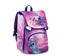 Seven Stitch Zaino Estensibile, Volume Regolabile, Doppio Scomparto, Tasca Porta Borraccia, Scuola e Tempo Libero, Bambine e Ragazze, viola