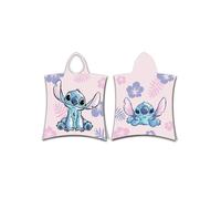 Lilo & Stitch Asciugamano Cappuccio Spiaggia Poncho Piscina Bambini Rosa Cotone