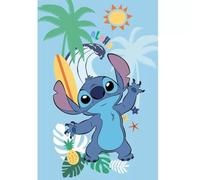 Lilo & Stitch - Coperta in pile 100 x 150 cm, morbida e accogliente, 100% poliestere, per bambini, coperta Disney Lilo, per camera da letto, divano e viaggi, motivo ufficiale Disney Stitch