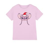 Lilo & Stitch Maglietta Natale Angelo Cappello da Babbo Natale Bambini (TV26408)