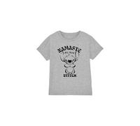 Lilo & Stitch Namaste all Day Unisex Kids T Shirt, Grigio (Athletic Heather), 9-10 Anni Bambini e Ragazzi