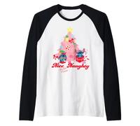 Lilo & Stitch Nice and Naughty Natale Maglia con Maniche Raglan