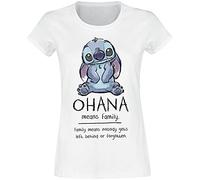 Lilo & Stitch Ohana Means Family T-Shirt Bianco S