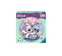 Lilo & Stitch Round Jigsaw Puzzle Stitch (500 Pezzi) Ravensburger