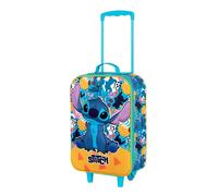 Disney Lilo e Stitch Colors-Valigia Trolley Soft 3D, Turchese, 17 x 33 x 52 cm, Capacità 26 L