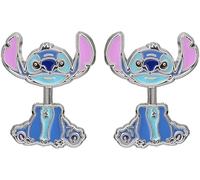 Disney Lilo and Stitch Orecchini smaltati blu e viola EH00073RL, One Size, Acciaio inossidabile smaltato metalloMetallo, Abalone