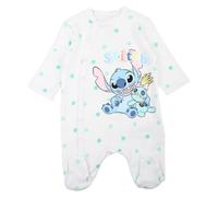 Lilo & Stitch, Tutina per neonato, bianco, premaman, morbida, aderente, invernale, estiva, comoda, neonato, bambino, bambina, taglia 12M - Modèle DIS LIS 5105C880 S2-12M
