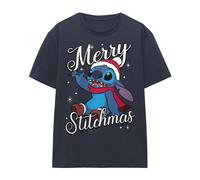 Lilo & StitchMerry Stitchmas Maglietta Cappello da Babbo Natale Donna (TV25194)