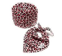 Lilopard® Girl's Collection | Set Leoprint bandana e berretto per neonati e bambini | rosa | bavaglino 100% cotone, cappello: 95% cotone + 5% elastan | bavaglino, sciarpa, cappello, cappello