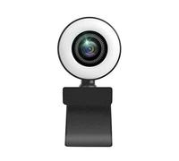 LILOVE Webcam 1080P HD Web Camera con Luce anulare Integrata con Microfono Connettore USB Web Cam per l'insegnamento Online di Video in Diretta
