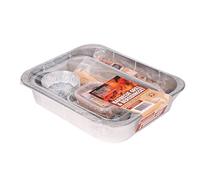 Lily 8107907 Griglia da Barbecue e-Set di Attrezzi per Preparazione, 9 Pezzi, Colore: Argento