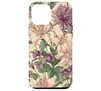 Lily and Chrysanthemum Stampa di fiori vintage Custodia per iPhone 12 Pro Max