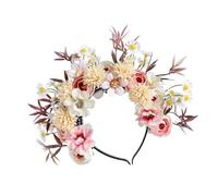 Lily Brown Eleganti fasce per capelli con corone di fiori. Bellissime fasce floreali in seta per capelli per matrimoni e ritratti