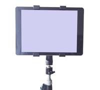 Lily Brown Supporto per tablet regolabile con filettatura da 1/4 pollici adattatore testa a sfera per tablet da 7-13 pollici. Funziona con treppiedi. Morsetto regolabile per tablet