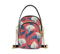 Lily Calla Red Flowers trendy donna borsa a tracolla con multi tasche borsa per le donne per i viaggi