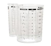 LILY COOK, KP0072 - Bicchiere dosatore in plastica trasparente, ergonomico e preciso per misurare liquidi e solidi, facile da pulire, capacità 189 cl, colore trasparente