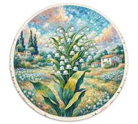 Lily della valle 1000 Teile Schwieriges Großes Stressabbau-Spielzeug Pianta Rundes Puzzle Für Erwachsene Kinder Pädagogisches Beste Geschenk 1000pcs (67.5x67.5cm)