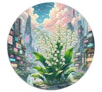 Lily della valle 1000 Teile Schwieriges Großes Stressabbau-Spielzeug Pianta Rundes Puzzle Geeignet Ab 12 Jahren Bildungswert Beste Geschenk 1000pcs (67.5x67.5cm)