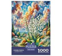 Lily della valle Jigsaw Puzzle Impossible 1000 Pezzi Fiori Piante Bellissimo Decorazione Per La Casa. Giochi Rilassamento E Intelligence Per Adulti E Ragazzi Da 14 Anni 70x50cm/1000pcs