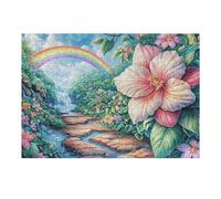 Lily Flower Garden Path Puzzle 300 Pezzi Giochi Da Tavolo Per Serate Happy Time Divertimento in Gruppo Rilassamento E Convivialità Regalo Per Amici 300 PCS