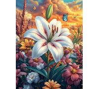 Lily Flower in A Blooming Meadow Puzzle 300 Pezzi Per Lui Amici E Colleghi Wildlife Pet Rompicapo Sfida Impossibile Giochi Da Tavolo Serate in Gruppo Regalo Natale 2025 300 PCS