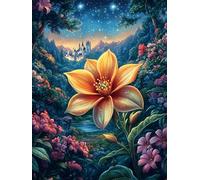 Lily Flower in Magical Forest Rompicapo 500 Pezzi Difficili 3D Cartone Rigido Resistente Tema Architettura Fairy Tale Scenery Cartoon Per Esperti Per Decorazione E Collezione Qualità Museale 500 PCS