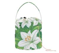Lily Happy Easter Crochet Bag Knitting Project Bag Portable for Art Supply Crochet Accessori